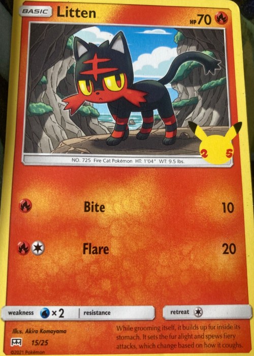 Reference image of Litten Pokémon Trading Card Game