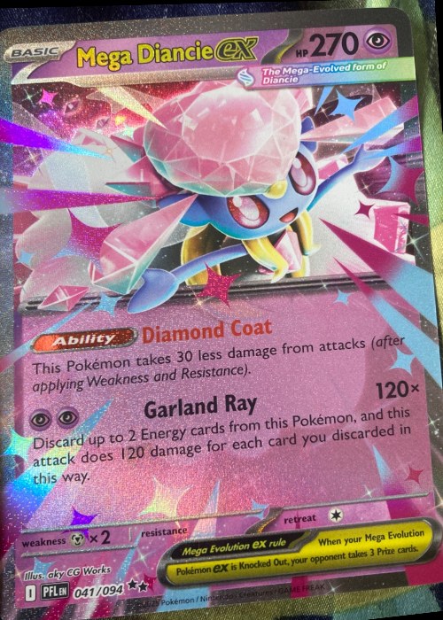 Reference image of Mega Diancie Pokémon Trading Card Game Holo