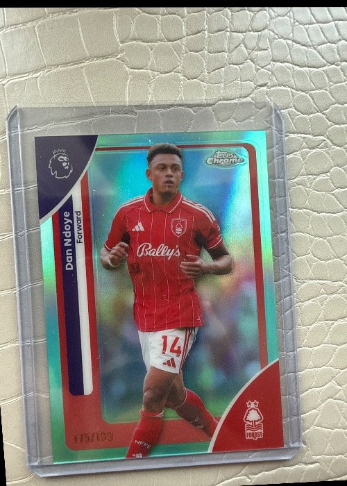 Reference image of Dan Ndove 2024-25 Topps Chrome Premier League Refractor