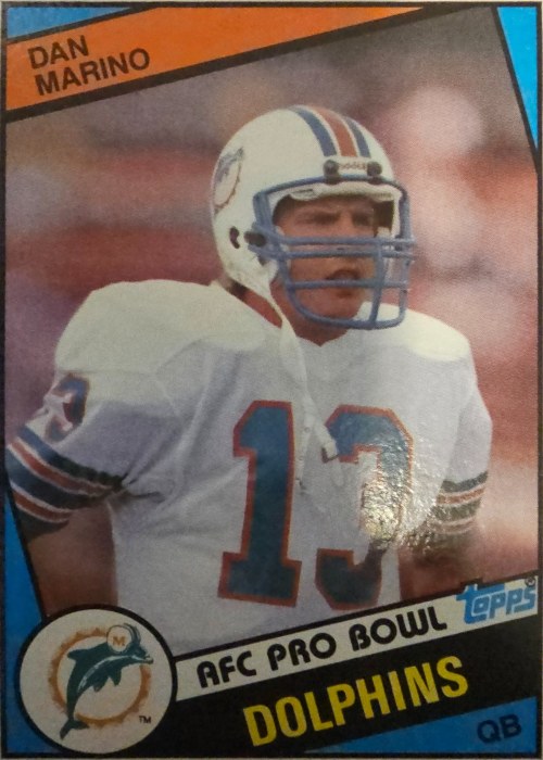Reference image of Dan Marino 1984 Topps AFC Pro Bowl