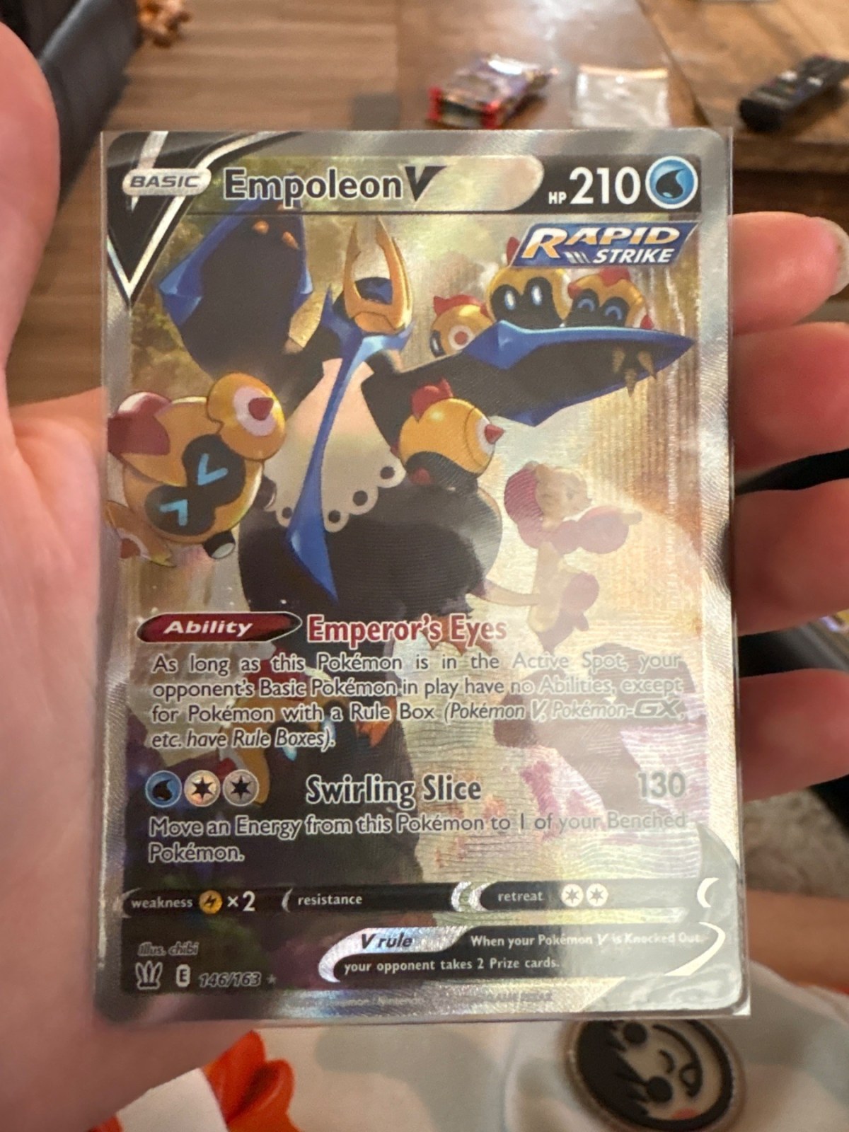 Reference image of Empoleon V Pokémon TCG Rapid Strike