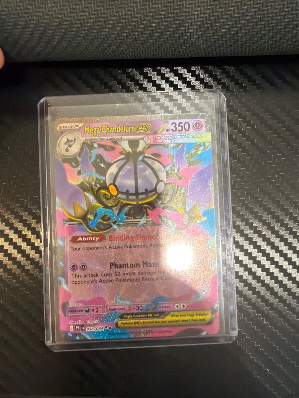 Reference image of Mega Chandelure Pokemon TCG Holo