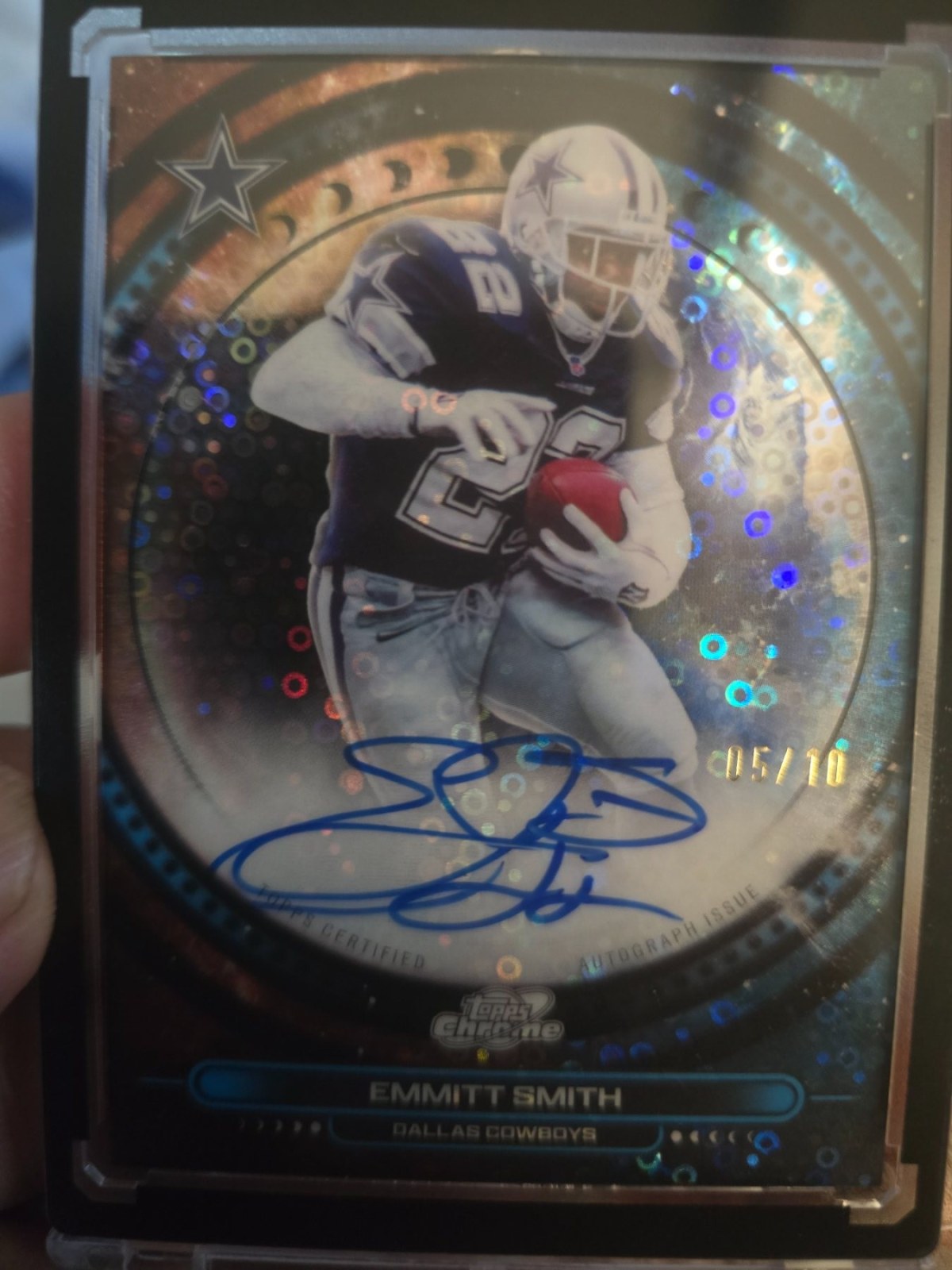 Reference image of Emmitt Smith Topps Chrome Chrome Refractor