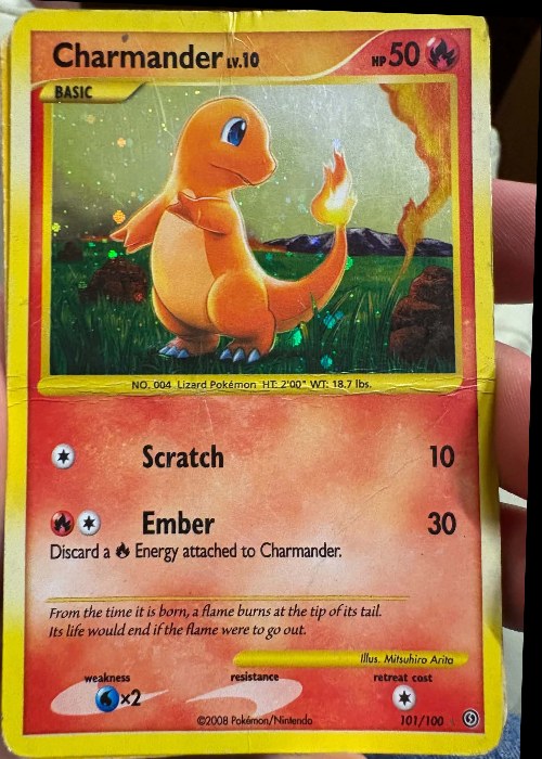 Reference image of Charmander Pokémon Trading Card Game