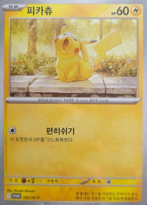 Reference image of Pikachu Korean Pokémon Card Set Promo