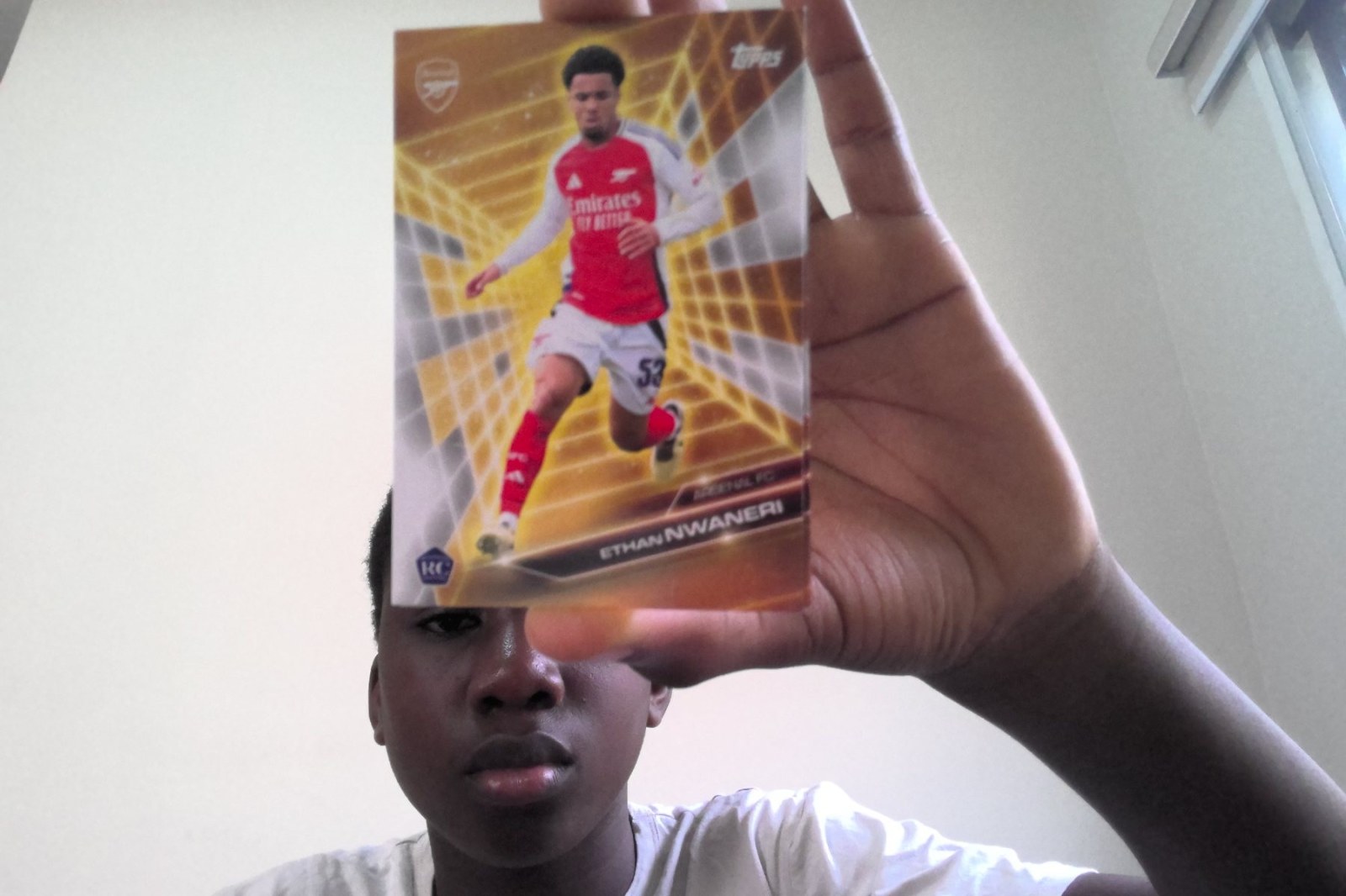 Reference image of Ethan Nwaneri Topps Chrome