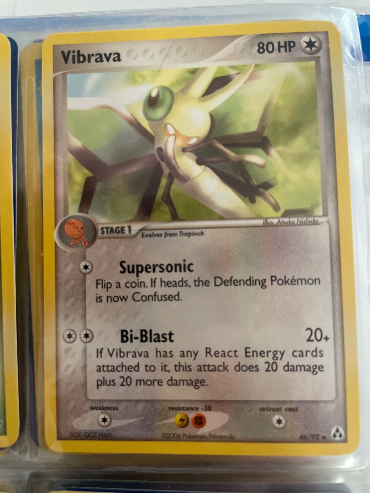 Reference image of Vibrava Pokémon Trading Card Game