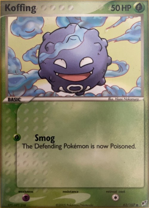 Reference image of Koffing Pokémon Trading Card Game