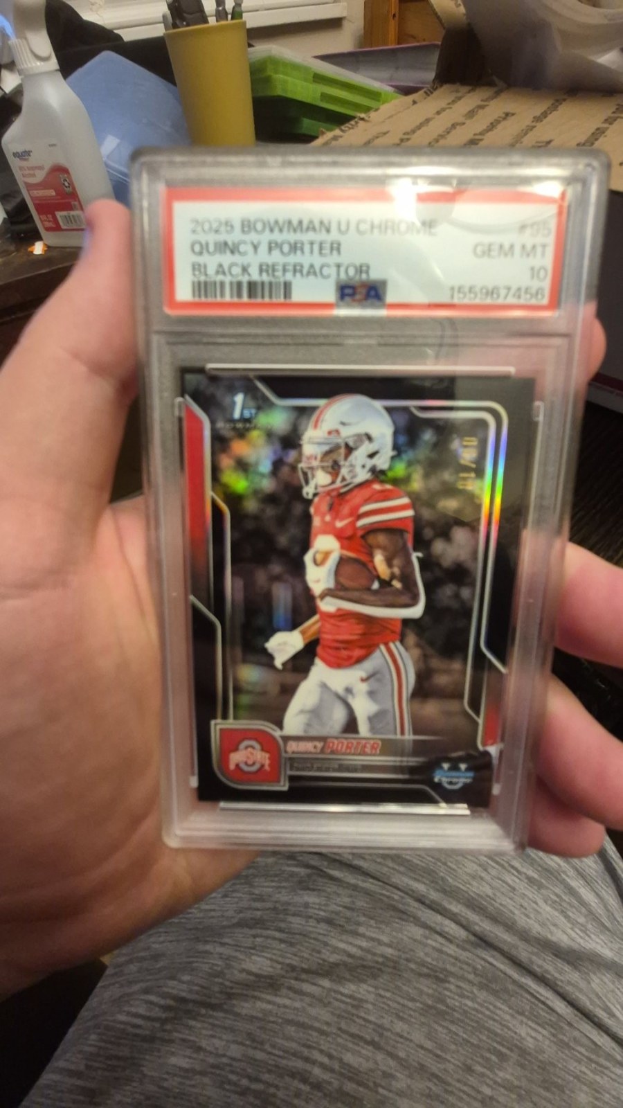 Reference image of Quincy Porter 2025 Bowman U Chrome Black Refractor