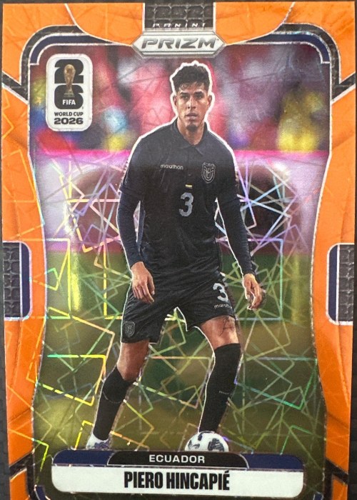 Reference image of Piero Hincapié Panini Prizm FIFA World Cup 2026 Orange