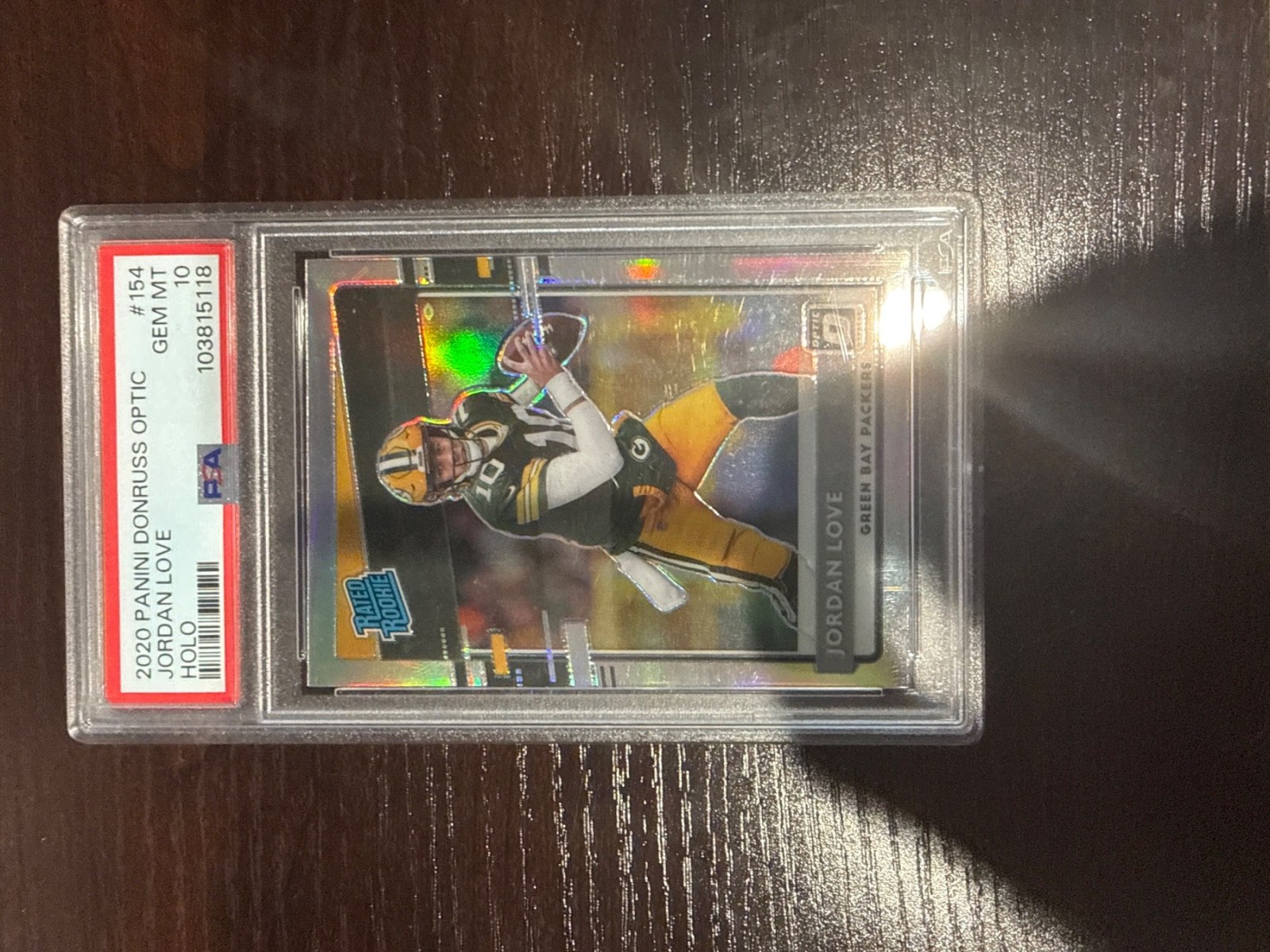 Reference image of Jordan Love 2020 Panini Donruss Optic Holo
