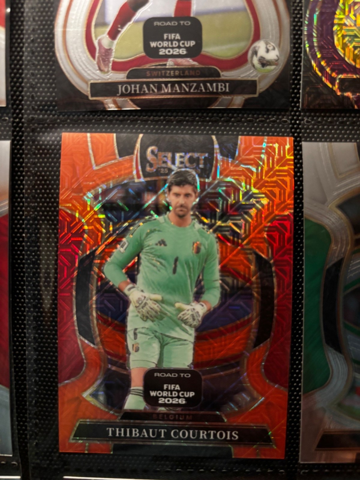 Reference image of Thibaut Courtois Select Road to FIFA World Cup 2026 Orange Refractor