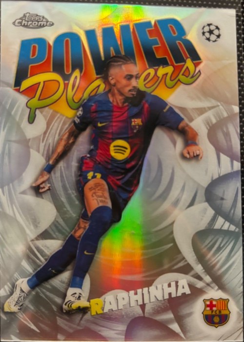 Reference image of Raphinha Topps Chrome Holo