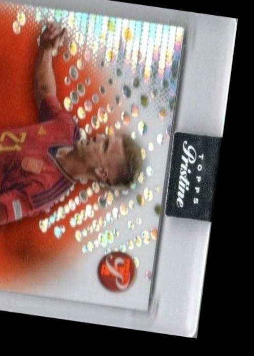 Reference image of Dani Olmo 2023 Topps Pristine Road to UEFA Euro 2024 Orange Refractor Autograph