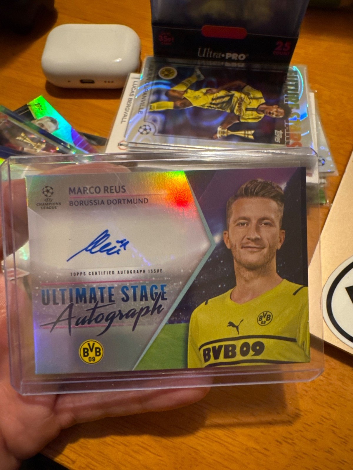 Reference image of Marco Reus 2021/22 Topps UEFA Champions League Holographic Refractor