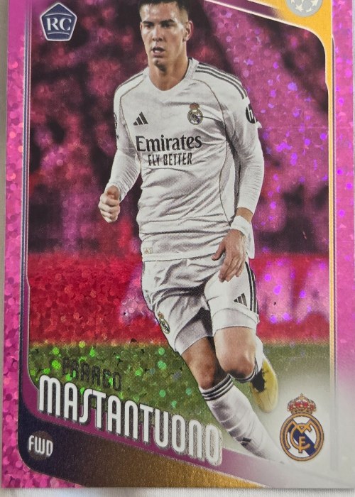 Reference image of Franco Mastantuono 2026 Topps UEFA Champions League