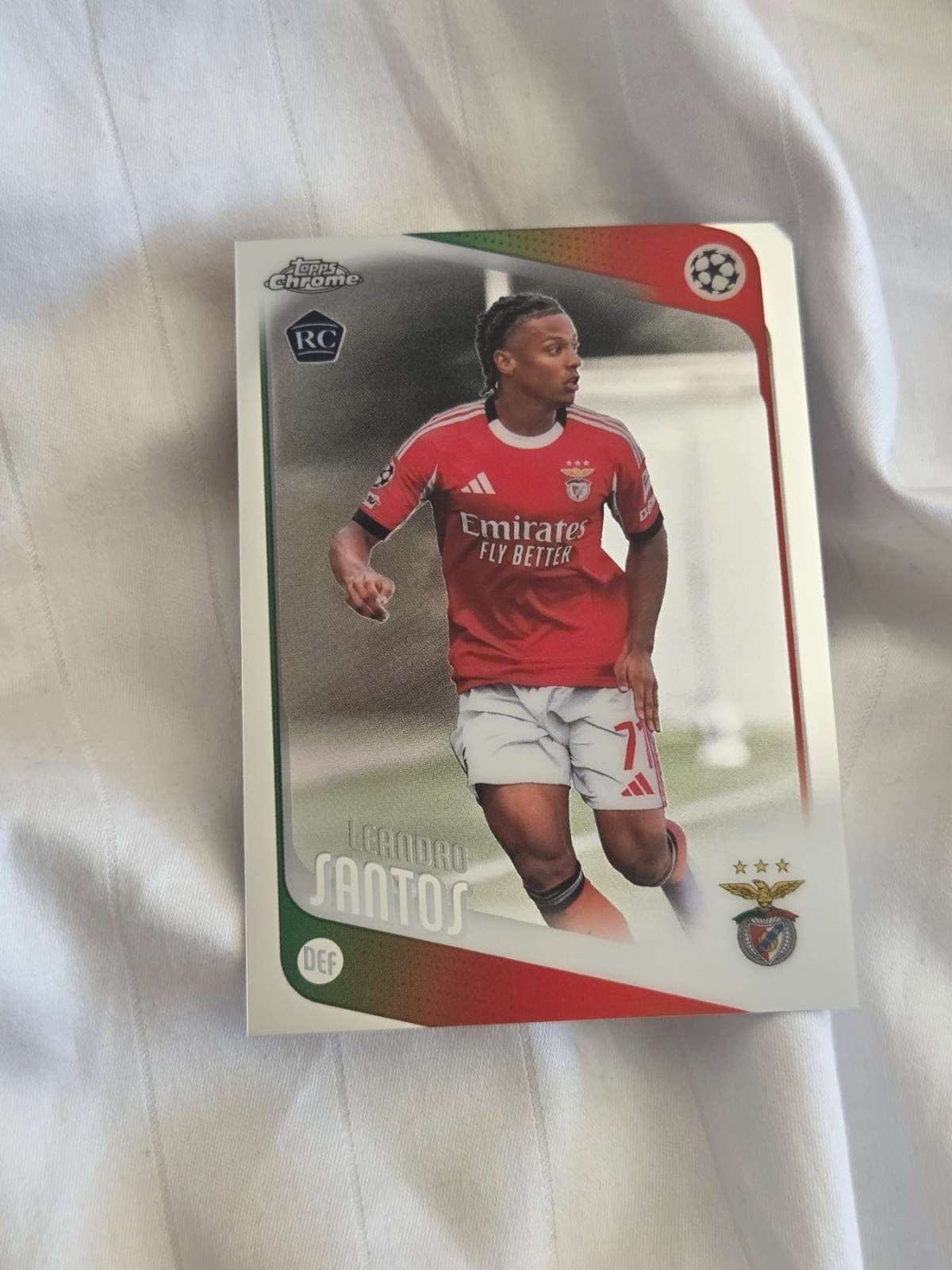 Reference image of Leandro Santos Topps Chrome UEFA Champions League 2024-25